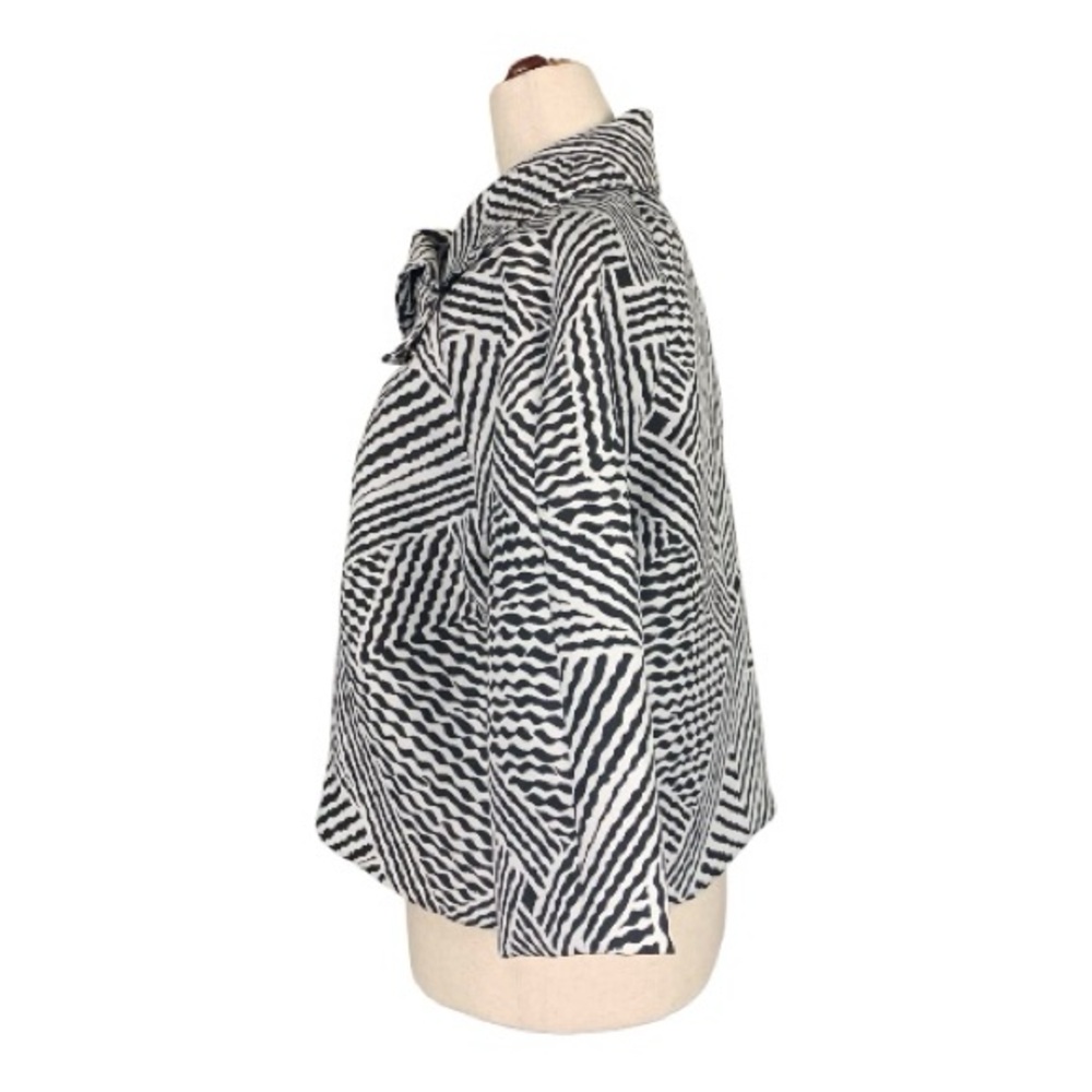Stylish Black White Bold Abstract Pattern Jacket … - image 2